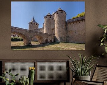 Schloss in der alten Stadt Carcassonne in Frankreich
