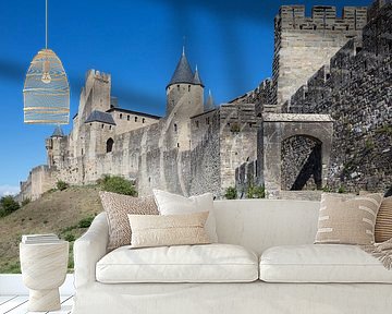 Ingang oude stad Carcassonne in Frankrijk