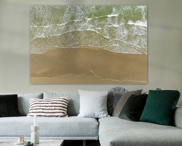 Waves hitting the beach seen from above by Sjoerd van der Wal Photography