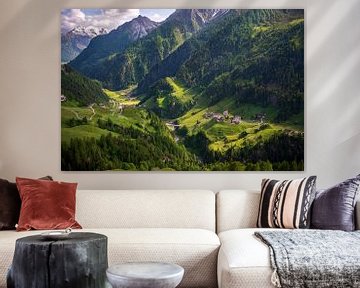 Südtiroler Alpen idyllischer Landschaftsblick von Sjoerd van der Wal Fotografie