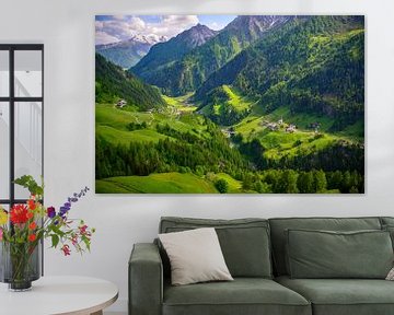 Südtiroler Alpen idyllischer Landschaftsblick von Sjoerd van der Wal Fotografie