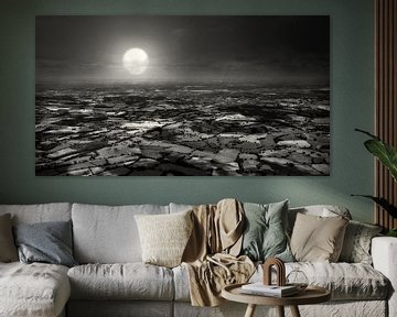 Engelse countryside bij maanlicht von Frank Wijn