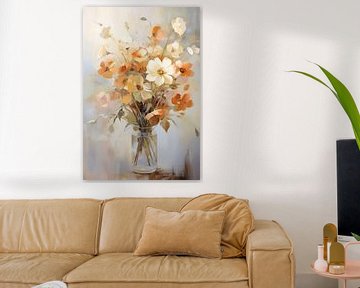 Trockener Blumenstrauß Farbe Pastell Orange Creme von Ellen Reografie