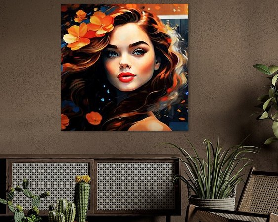 Voorbeeld van het werk in een kamer