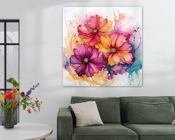 fleurs aquarelles sur Virgil Quinn - Decorative Arts