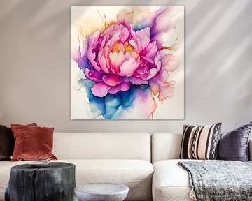 roze bloem van Virgil Quinn - Decorative Arts