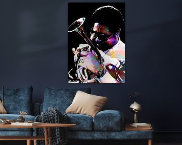 Dizzy Gillespie in kleurrijk 3 van Andika Bahtiar