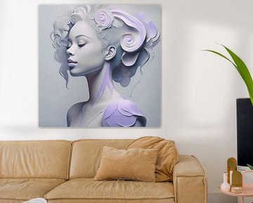 The Acient Goddess Lilac portrait vrouw portret lilac 3 van Loutje fotografie & styling