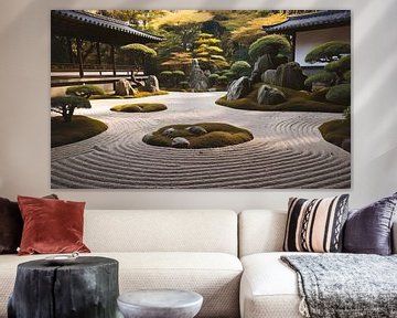 zen-tuin binnenplaats van Virgil Quinn - Decorative Arts