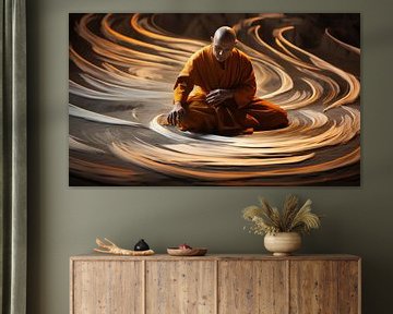 monk zen circles by Virgil Quinn - Decorative Arts