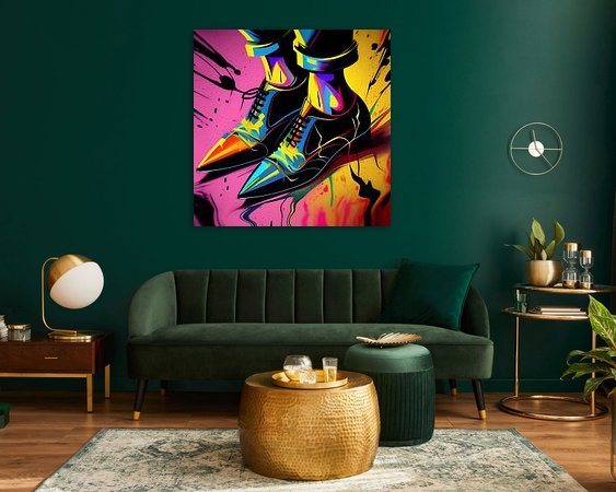 Voorbeeld van het werk in een kamer