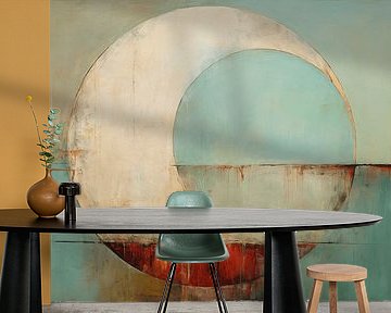 Modern and abstract in green and red by Studio Allee