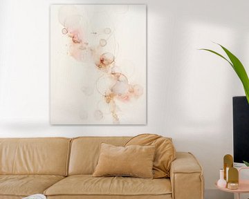 Modern and abstract in pink and gold