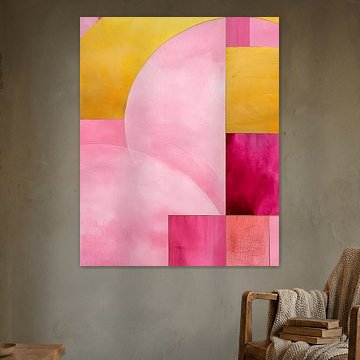 Modern and abstract in pink and gold by Studio Allee