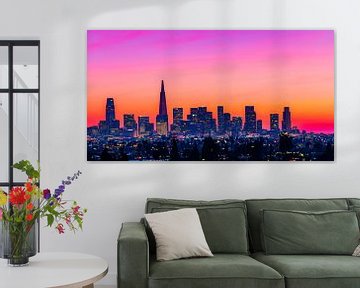 LA with skyline and sunset by Mustafa Kurnaz