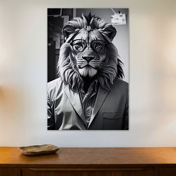 Leeuwen zwart-wit cool