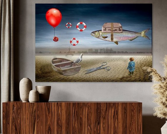 Voorbeeld van het werk in een kamer