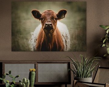 Jonge nieuwsgierige lakenvelder koe van KB Design & Photography (Karen Brouwer)