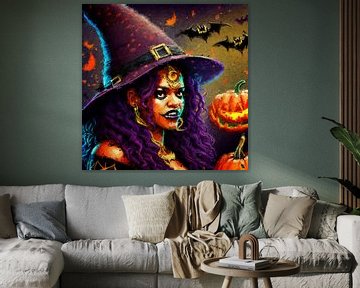 Black Halloween (kunst) van Art by Jeronimo