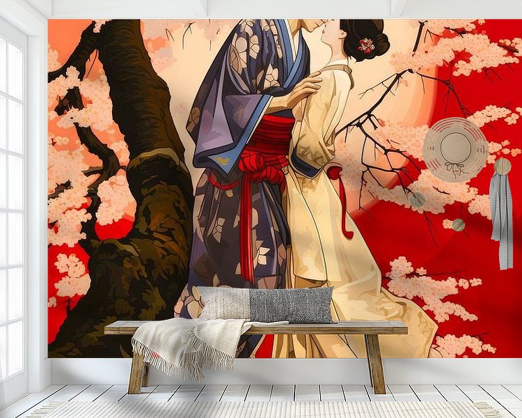 Voorbeeld van het werk in een kamer