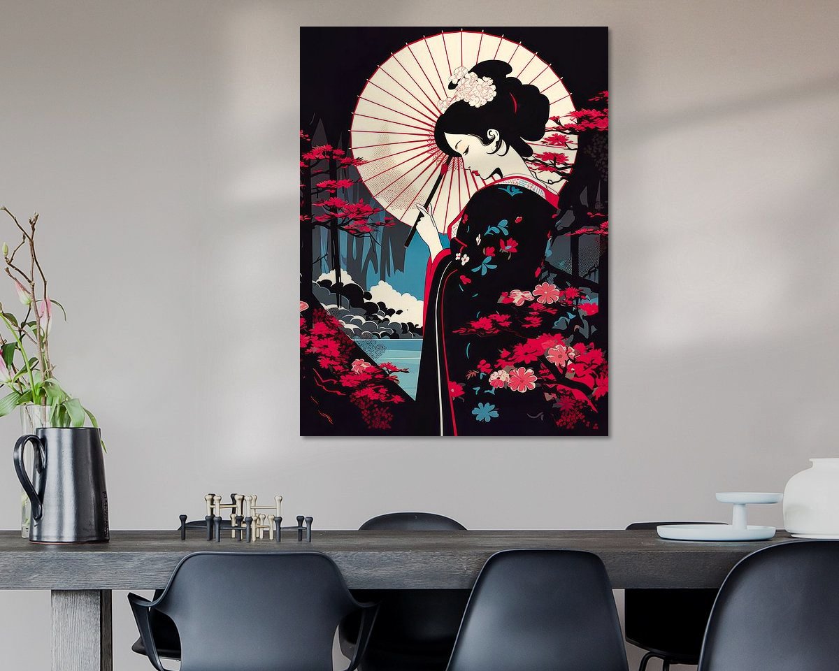 Voorbeeld van het werk in een kamer