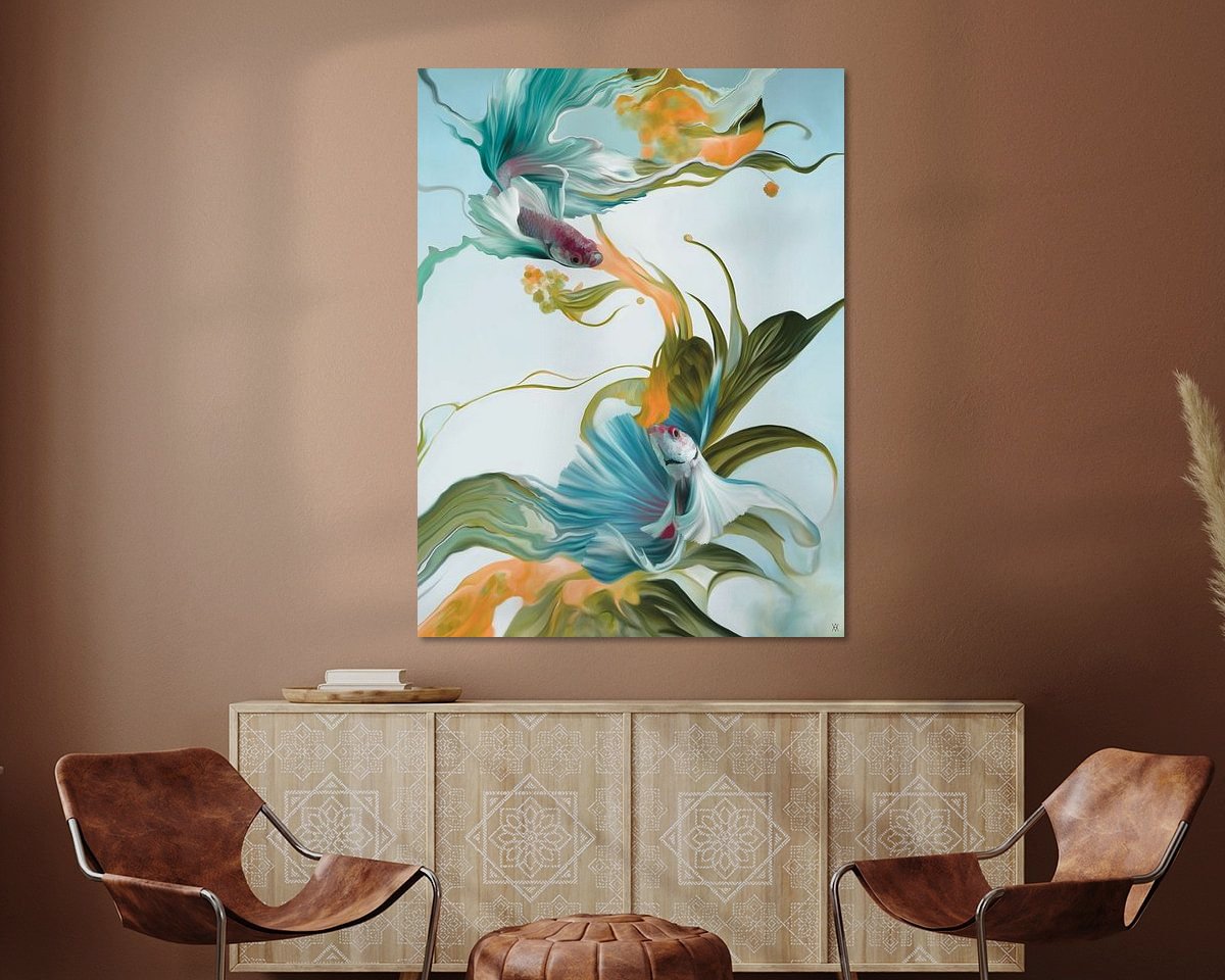 Voorbeeld van het werk in een kamer