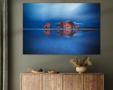 New Zealand Wharariki Beach Reflections by Jean Claude Castor