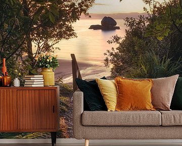 New Zealand Split Rock by Jean Claude Castor