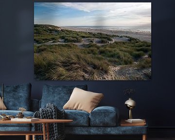 Ambiance de soirée d'été sur la plage de Henne, dans le Jutland sur Silva Wischeropp