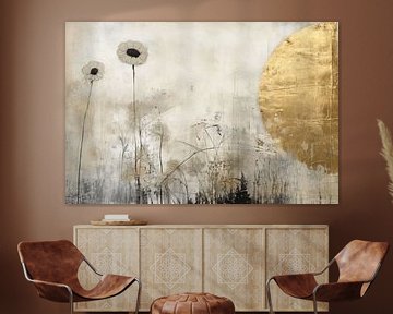 Landschaft mit Goldakzenten im Collage-Stil von Studio Allee