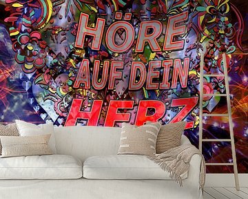 Luister naar je HART: Inspirerende canvasprint voor thuis van ADLER & Co / Caj Kessler