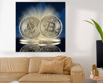 Cryptocurrencies in beeld: Unieke canvasprint voor digitale visionairs van ADLER & Co / Caj Kessler