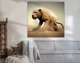 Voorbeeld van het werk in een kamer