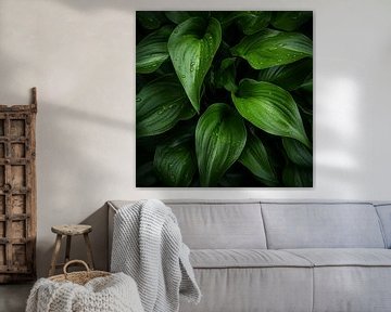 Green leaves von AI art Universe