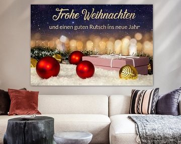 Christmas card with Christmas greetings and New Year's greetings by Udo Herrmann