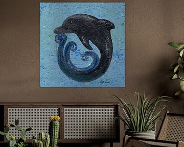 Dolphin, symbol of the Maori by Sandra Steinke