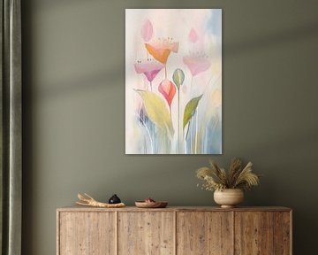 Botanisch in pastel kleuren van Bert Nijholt