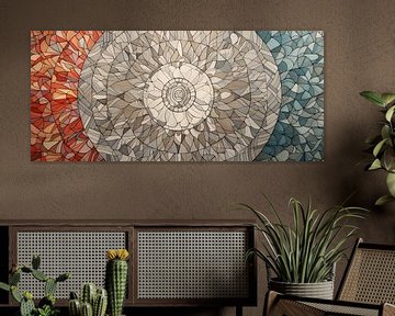 Mandala Mandala sur Peinture Abstraite