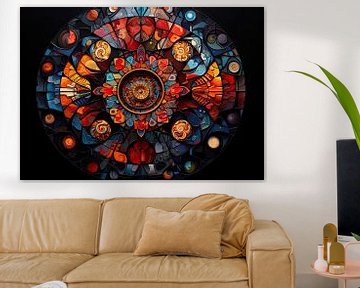 Mandala van Abstract Schilderij