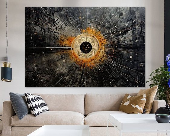 Voorbeeld van het werk in een kamer