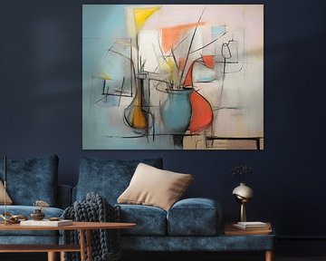 Abstract Stilleven van Abstract Schilderij