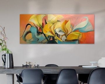Kleurrijk abstract 86963 van Abstract Schilderij