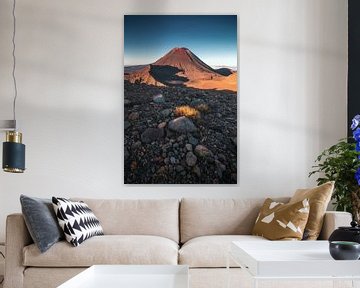 New Zealand Alpine Crossing with Mount Ngaruhoe by Jean Claude Castor
