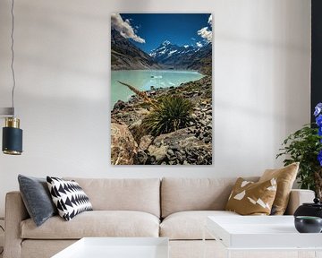 Neuseeland Hooker Valley mit Mount Cook von Jean Claude Castor