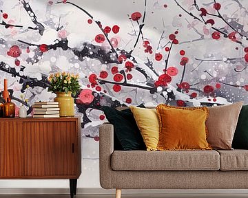 Verschneite Pflaumenblüte von Whale & Sons