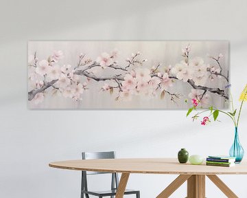 Panorama van een Japanse Sakura bloesem van Whale & Sons