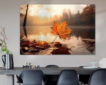 Esdoornblad in de herfst van ARTemberaubend