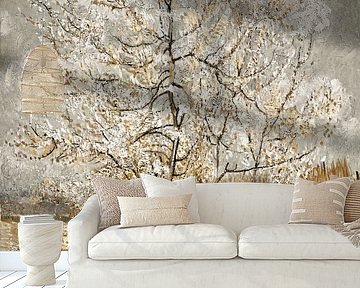 The pink peach tree Vincent van Gogh in modern look No 1 by Kjubik