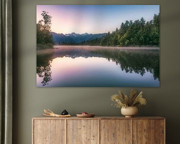 Neuseeland Lake Matheson Panorama von Jean Claude Castor