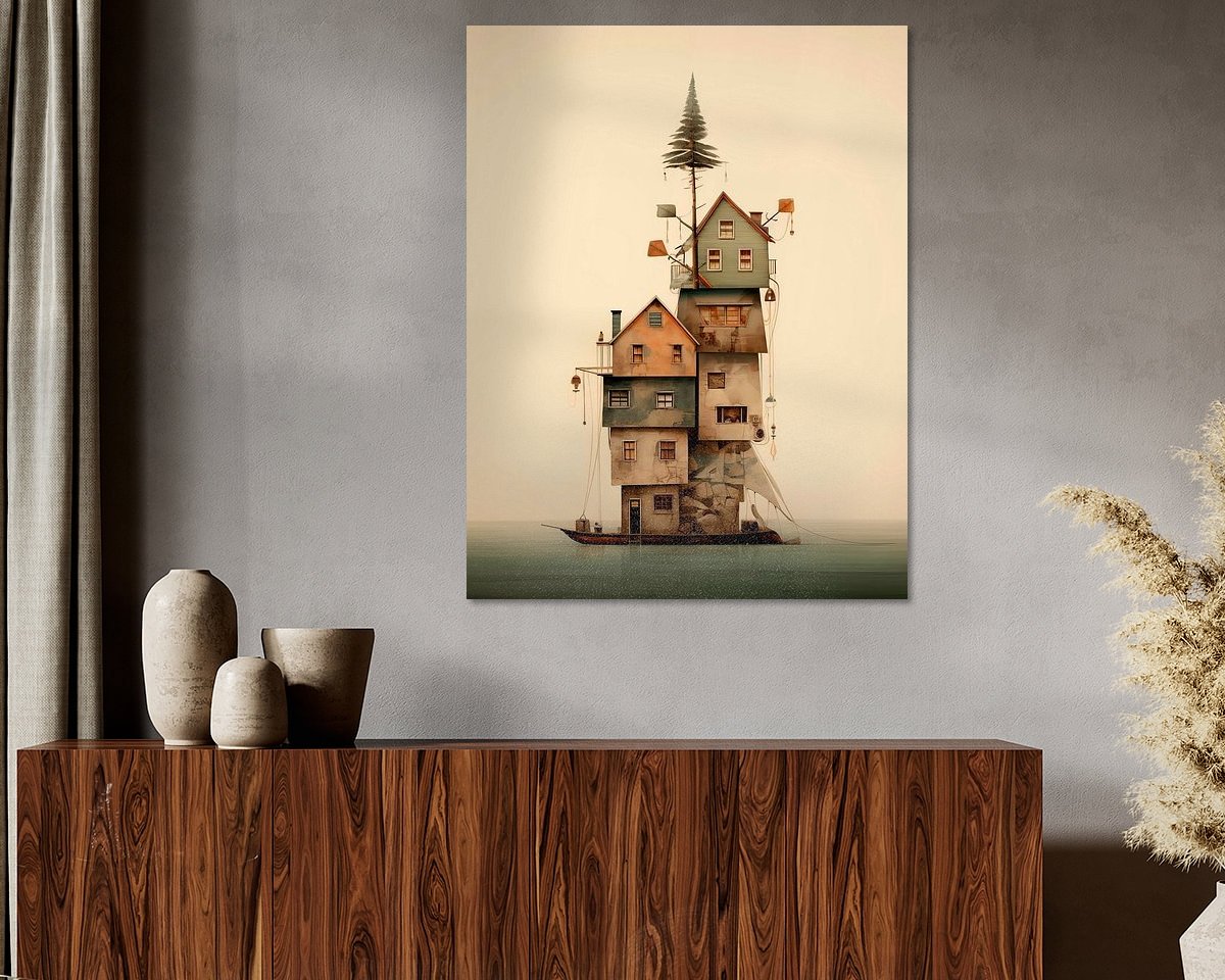 Voorbeeld van het werk in een kamer